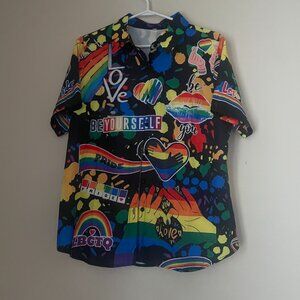 Rainbow Pride Button-Up Shirt